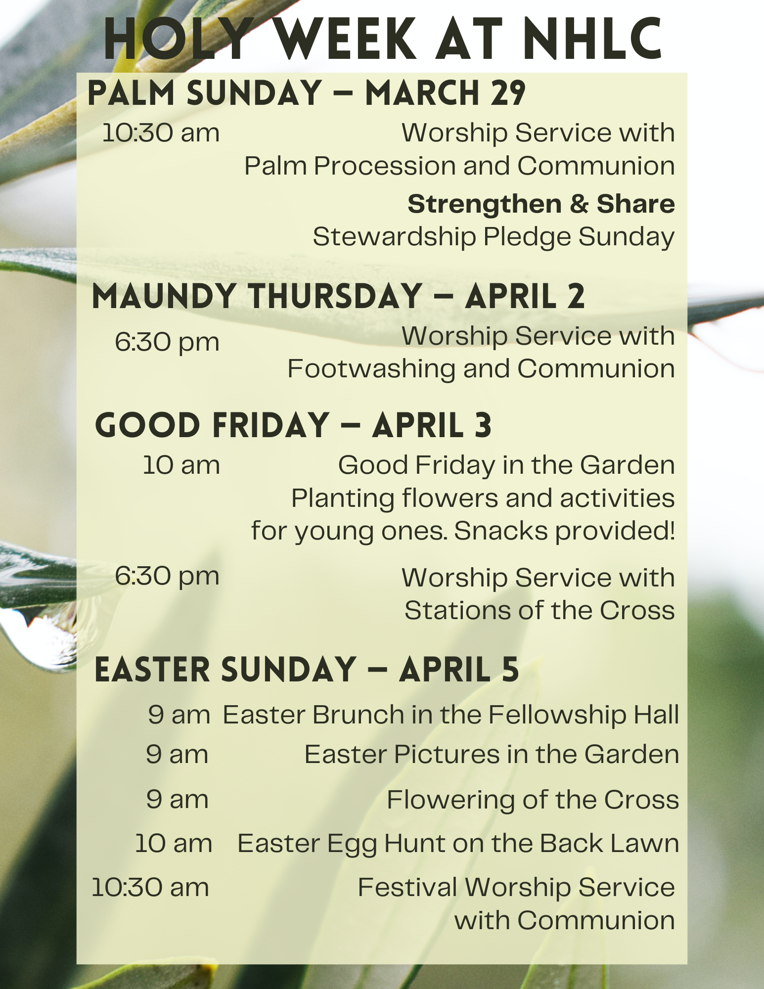 Holy Week